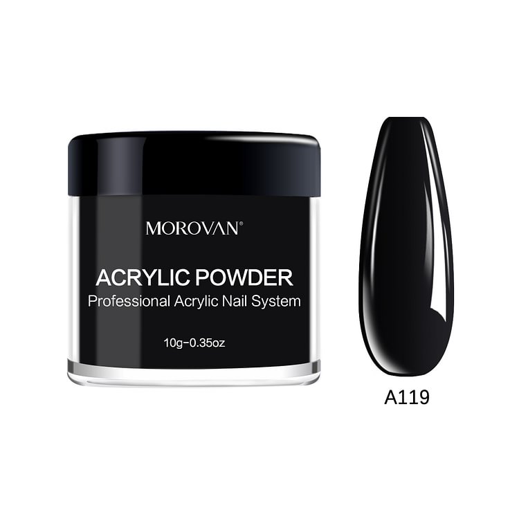 Morovan Black Acrylic Powder A119