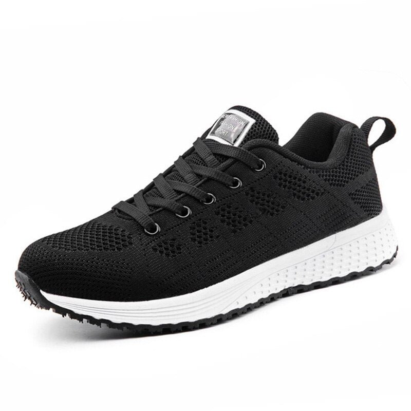 2021 Men Shoes Lace Up Flat Men's Sneaker Solid Color Mesh Light-Weight Breathable Summer Sneakers High Quality Trainers Shoes