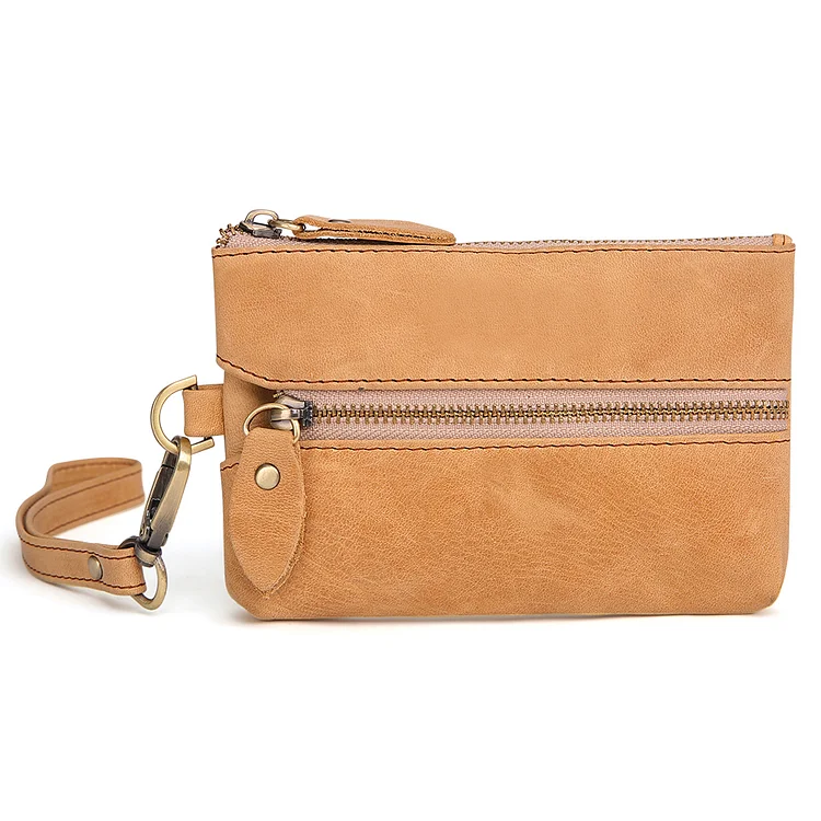 Casual waist hanging hand car key case multifunctional leather coin purse