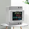 6IN1 DIN-Rail AC Volt Monitor Digital Active Power Factor Energy Meter 110V 220V