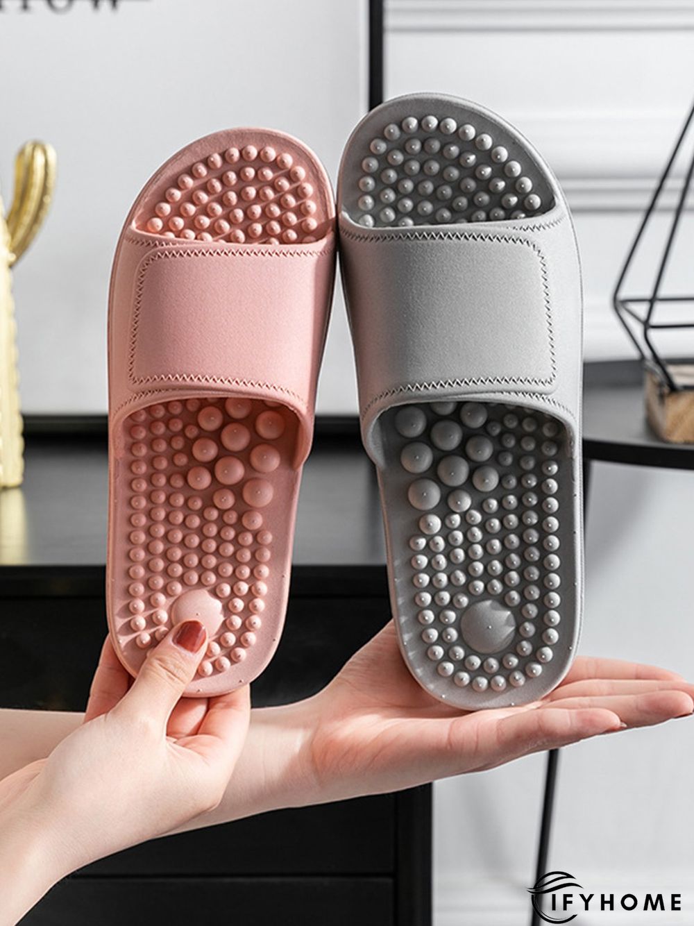 Massage Function Waterproof Bathroom Slippers | IFYHOME