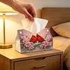 DIY Diamond Painting Creative Design Leather Handmade Tissue Holder Rhinestones Decorative Tissue Box Craft Kits