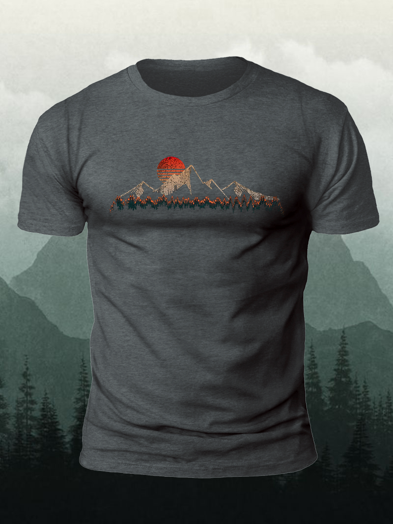 Men's Retro Mountain Short-Sleeved Shirt in  mildstyles