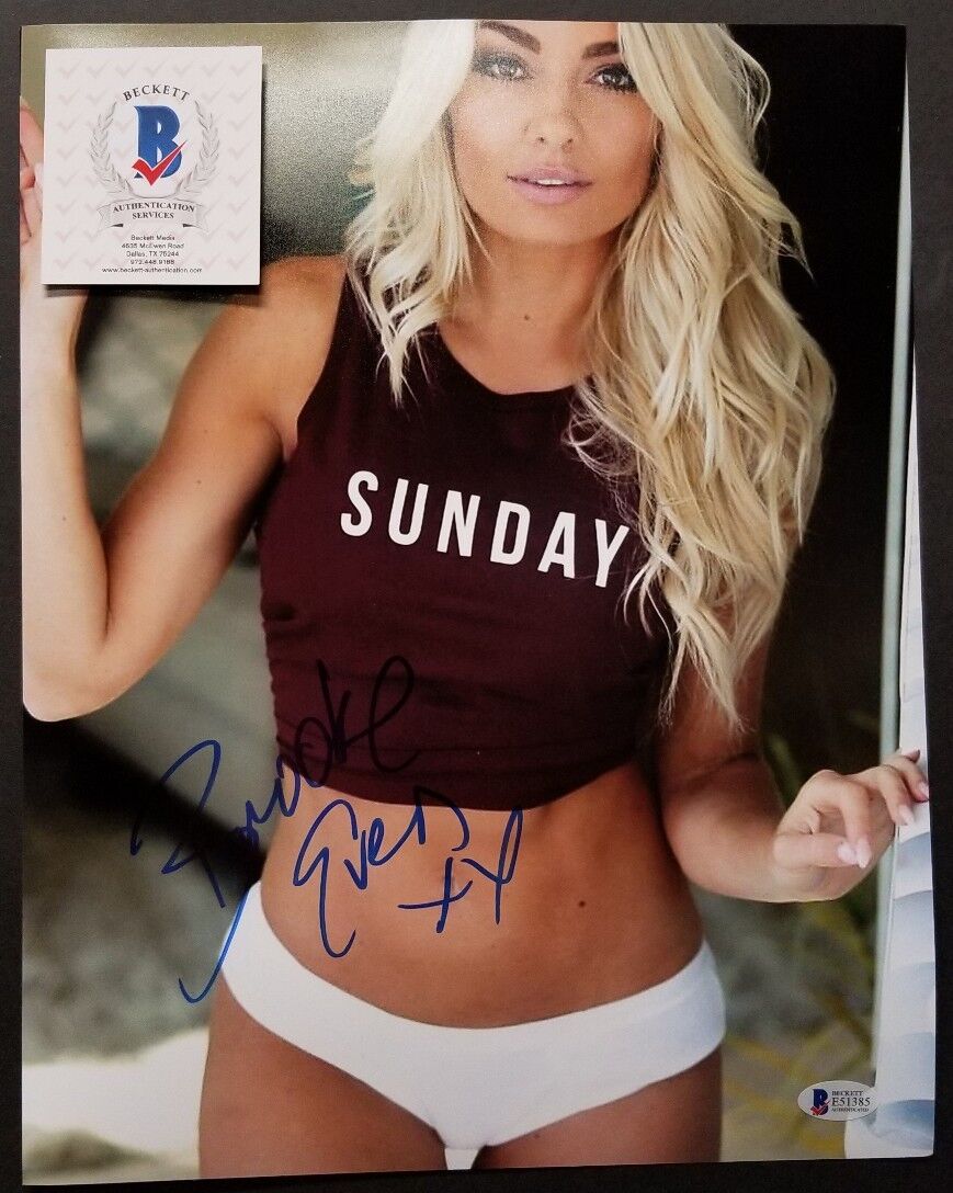 BROOKE EVERS Signed Autographed MODEL & SEXY DJ 11X14 Photo Poster painting. BAS BECKETT