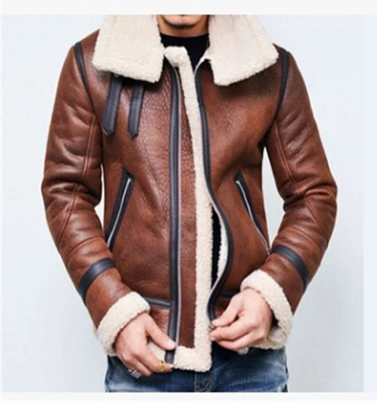 Men's Vintage Coat Leather Coat VangoghDress