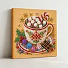 (25x25cm)DIY Pearl Painting Xmas Framed Handmade Pearl Material Art Kit Living Room Decor