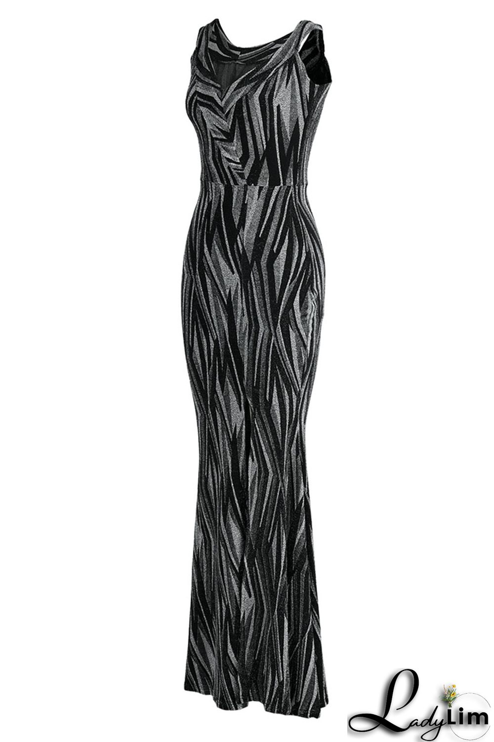 Gold Sexy Patchwork Off the Shoulder Off The Shoulder Dresses