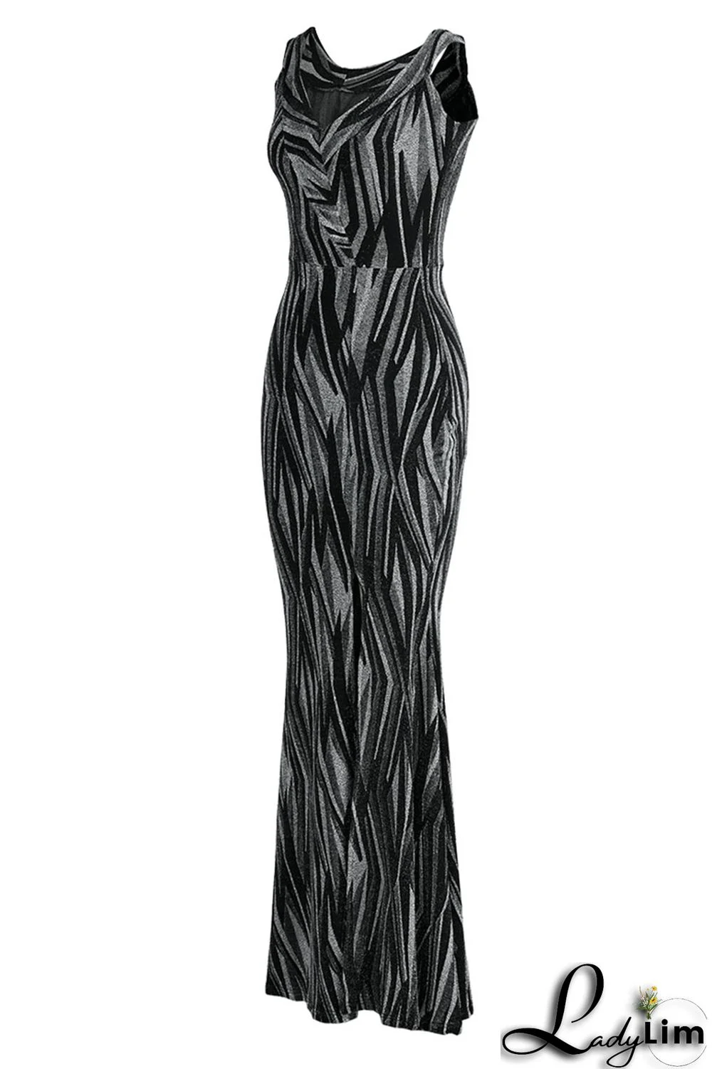 Gold Sexy Patchwork Off the Shoulder Off The Shoulder Dresses