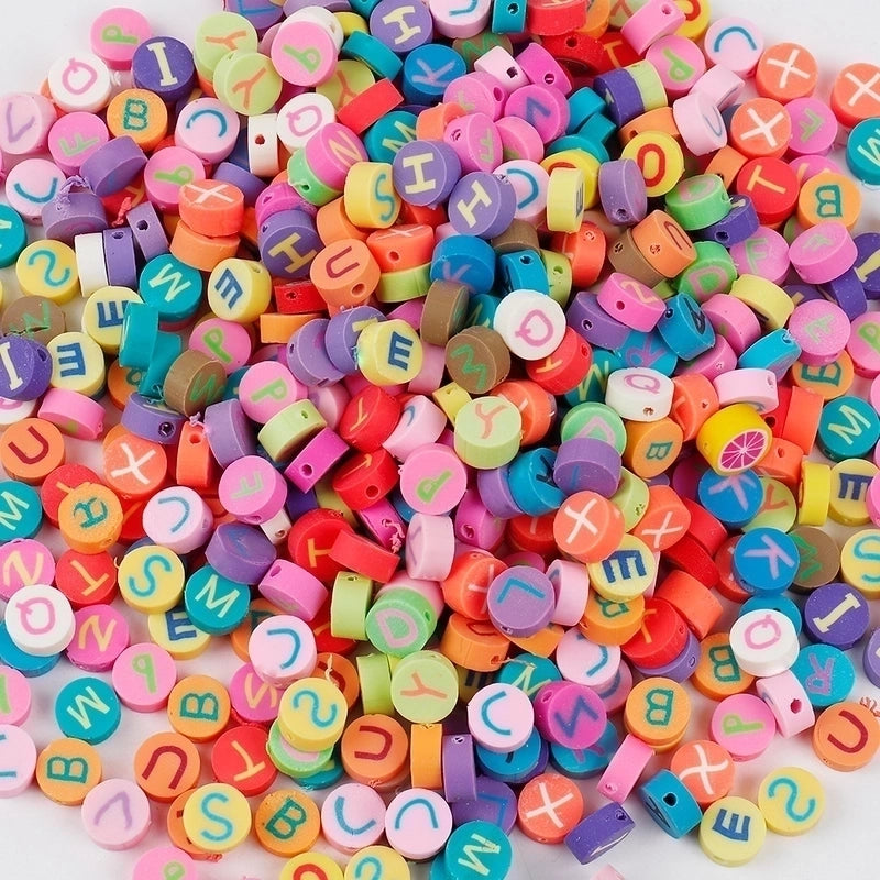1 Pack Soft Clay Rainbow Heart Shape Beads