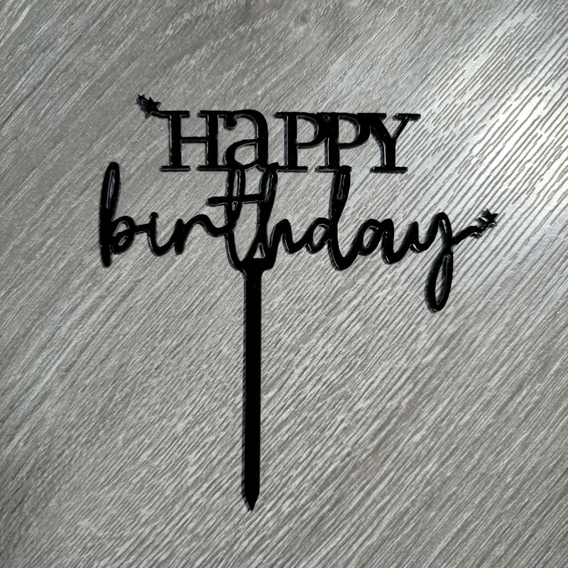 10 Pieces Letter Arylic Birthday Cake Decorating Supplies