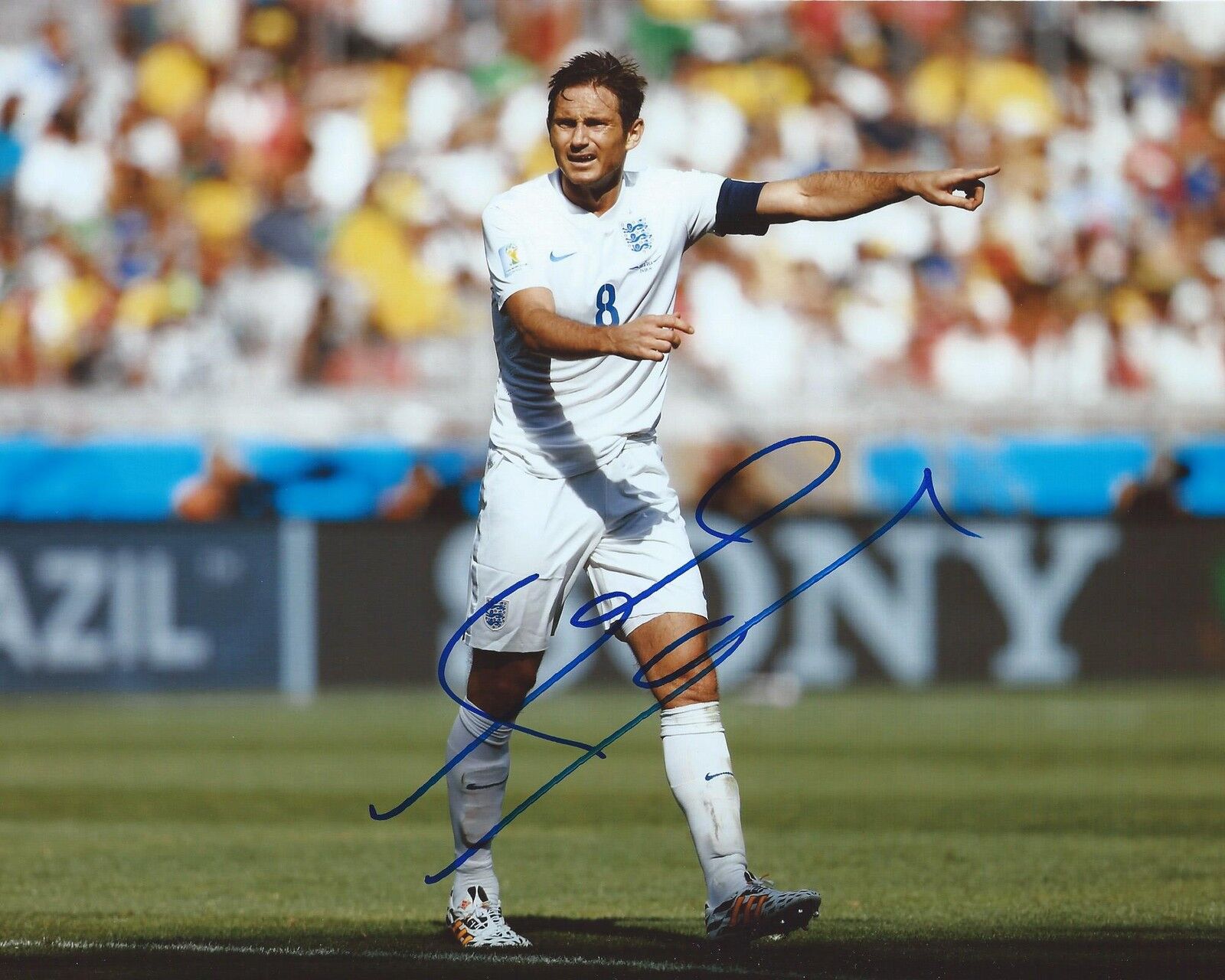 Frank Lampard Signed 8×10 Photo Poster painting Team England World Cup Soccer Autographed COA