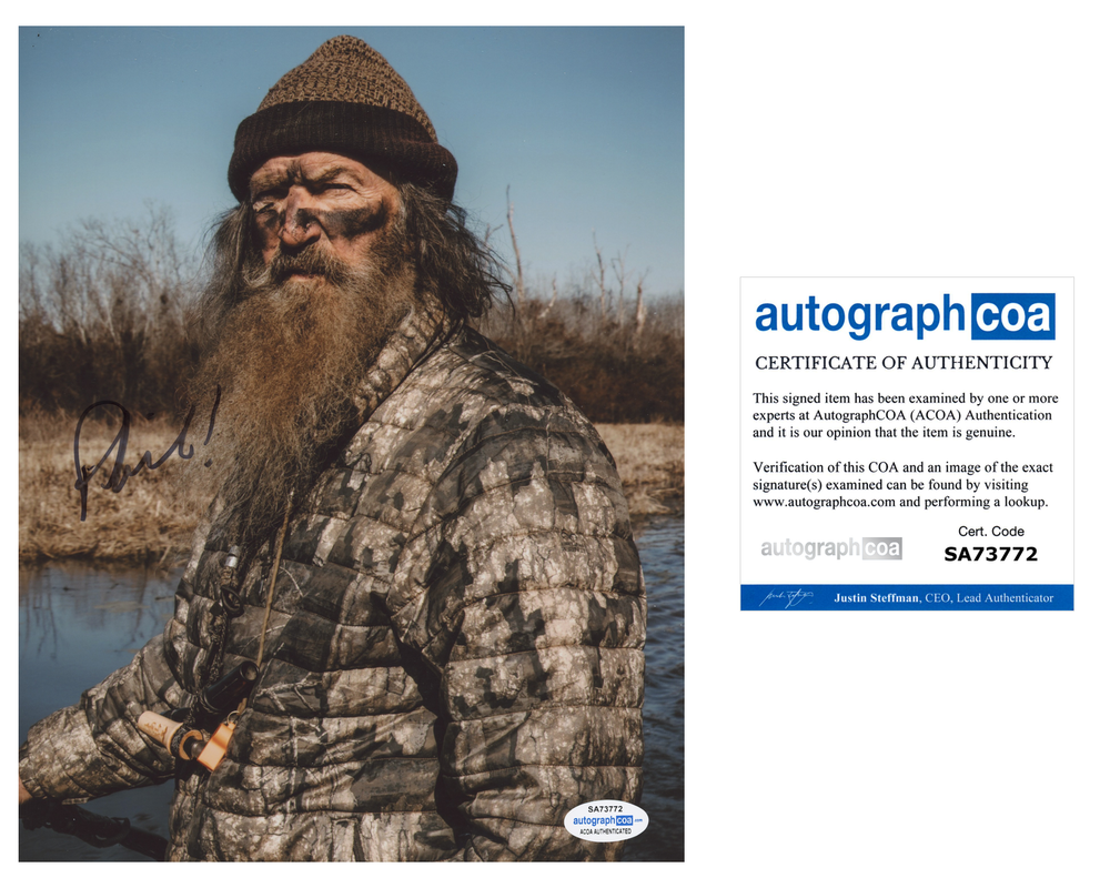 PHIL ROBERTSON SIGNED 8X10 Photo Poster painting AUTOGRAPHED DUCK DYNASTY  3