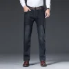 Men's Straight Leg Loose High Waist Business Stretch Casual Jeans