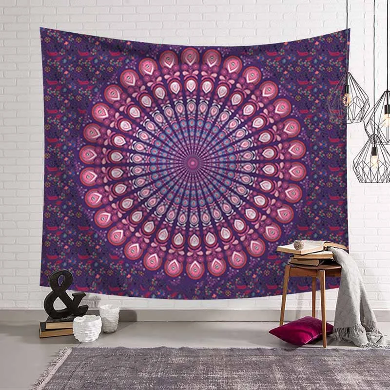 Indian Mandala Tapestry Wall Hanging Sandy Beach Throw Rug Blanket Camping Tent Travel Mattress Bohemian Sleeping Pad Tapestries