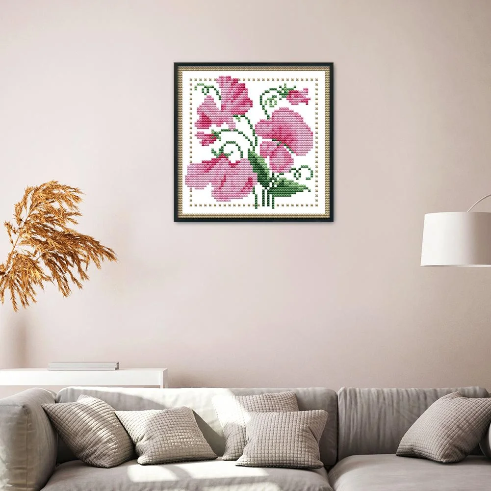 14ct Stamped Cross Stitch - Flower(17*17cm)