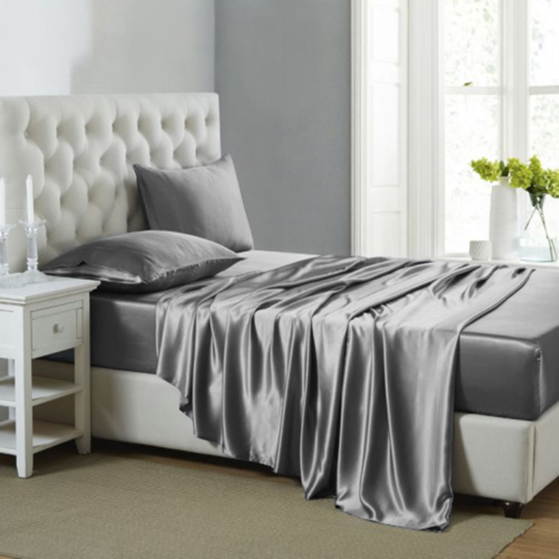 19 Momme Silk Sheet Set | 4pcs Dark Gray