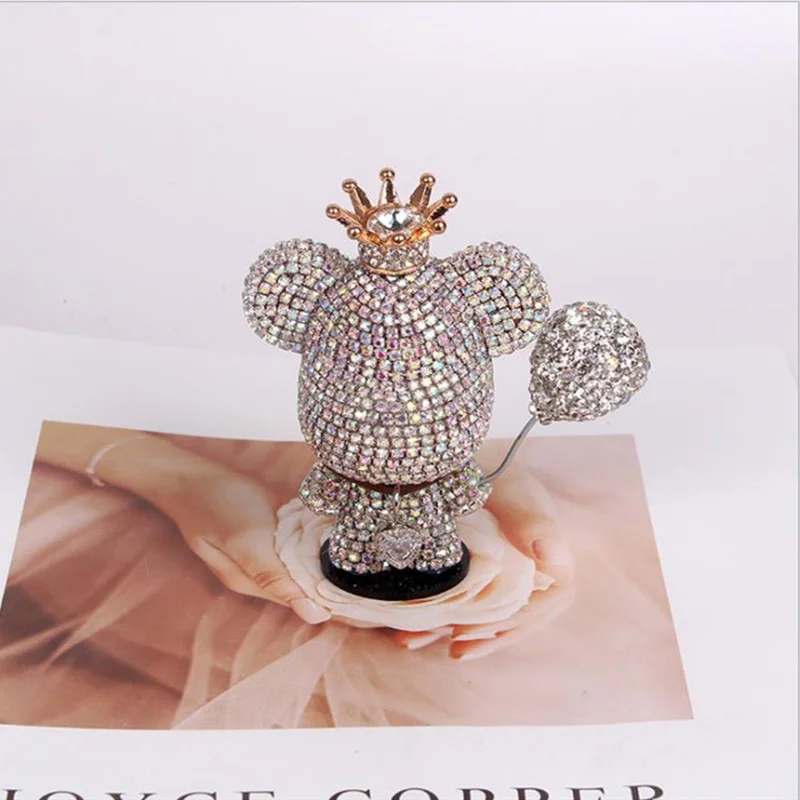 Blingbling korea Car interior decoration high-end creative diamond cute violence bear car interior decoration