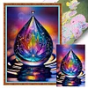 Water Drop Flowers-11CT Stamped Cross Stitch 40*60cm (Big Size)