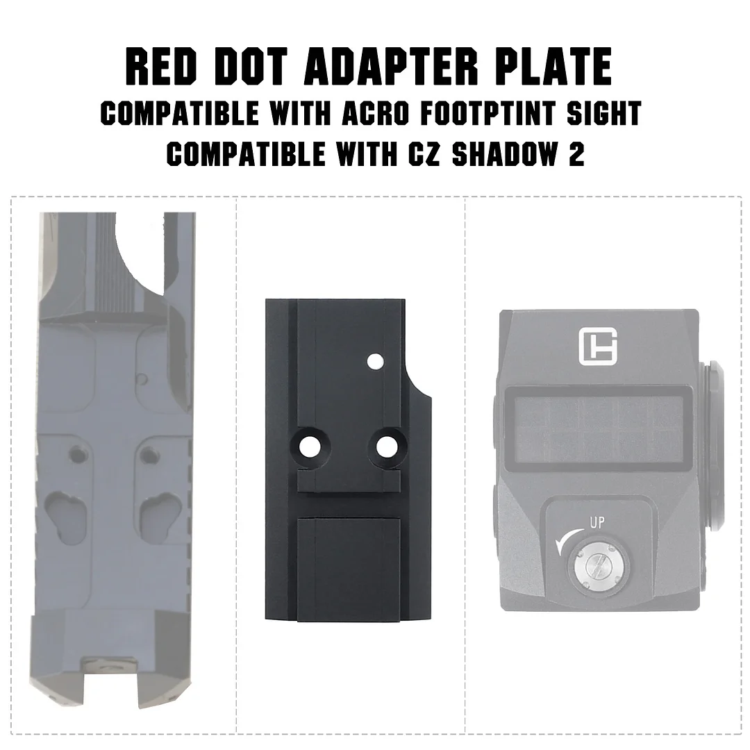 ohhunt® Adapter Plate CZ Shadow 2 Optic Ready and Holosun 407K/507K/EPS Carry/EPS/RomeoZero