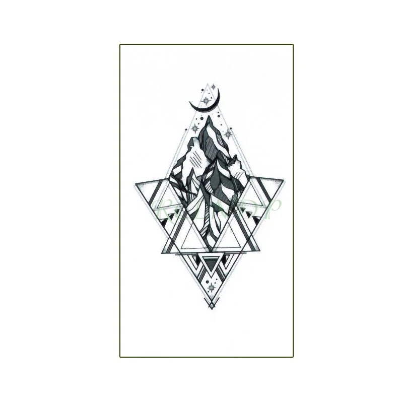 Waterproof Temporary Tattoo Sticker Arrow Geometric Circle Element Flash Tatoo Fake Tattoos for Men Women