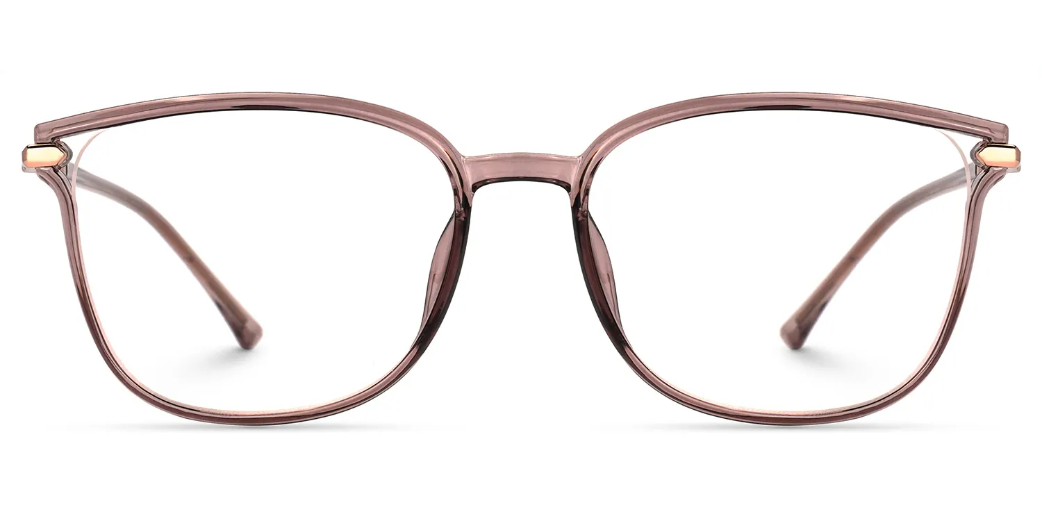 Mander Lila Kristall Quadratisch Brille Lila