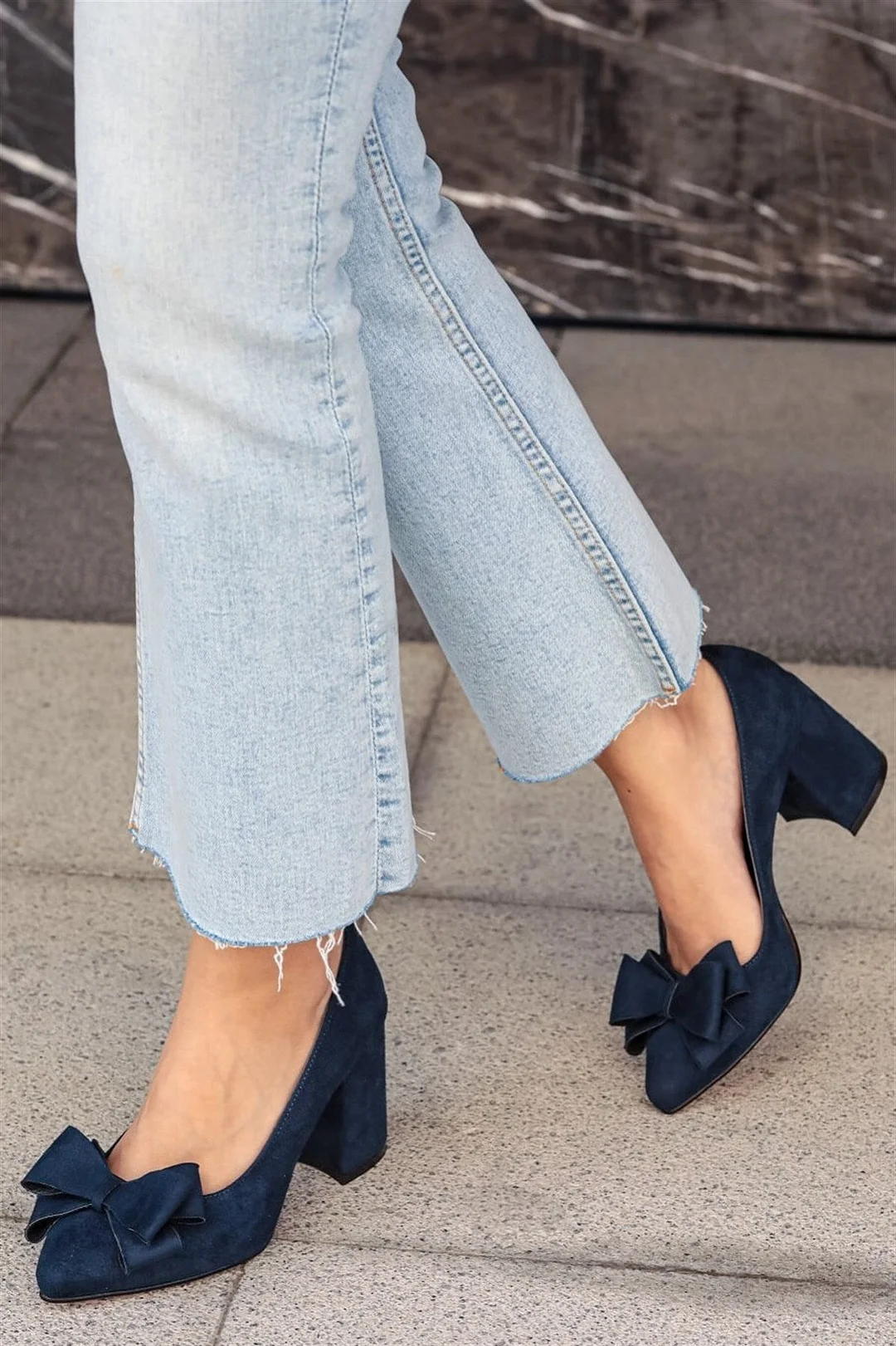 Mio Gusto Brand Liz Black, Wine Red, navy-Blue Color High Quality 7Cm Heel Height Women 's Pumps Shoes