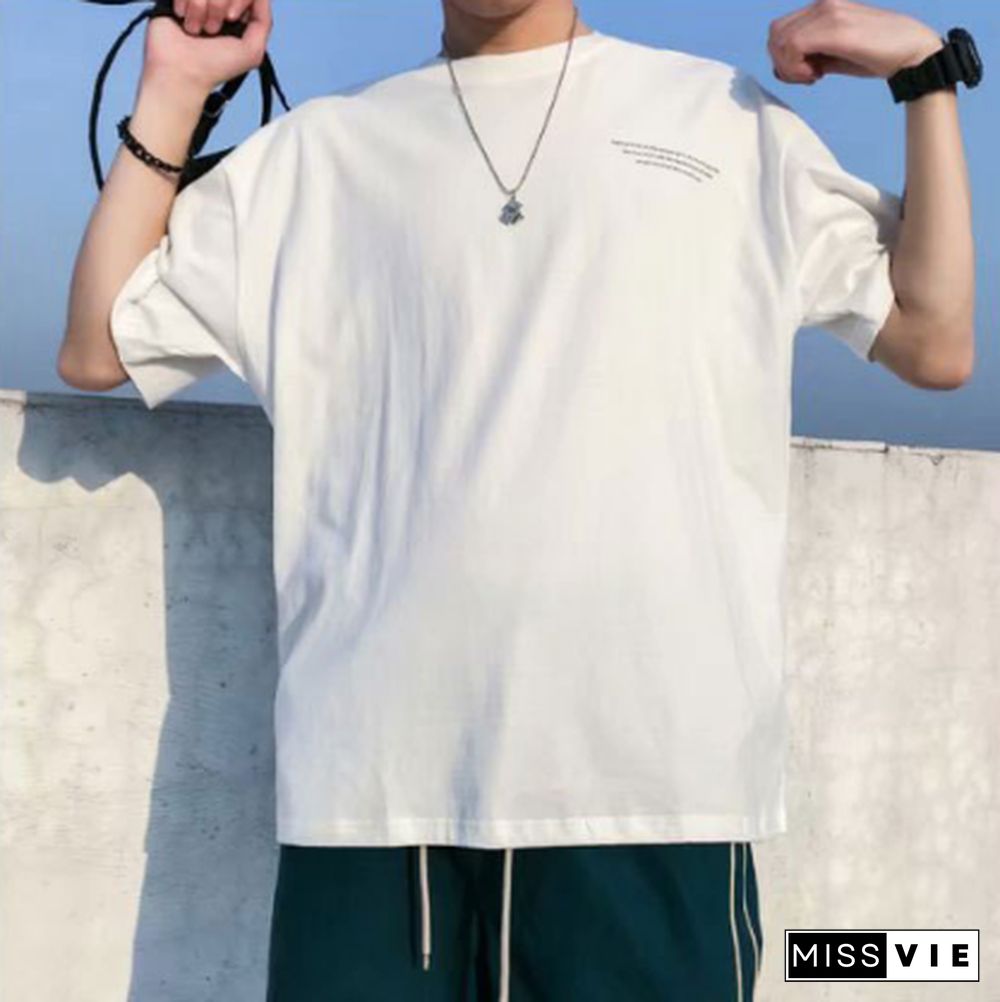 Summer Men's Casual Round Neck Printed T-Shirt