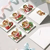 6PCS DIY Diamond Art Greeting Cards Christmas Angel Congratulations Cards & Gift