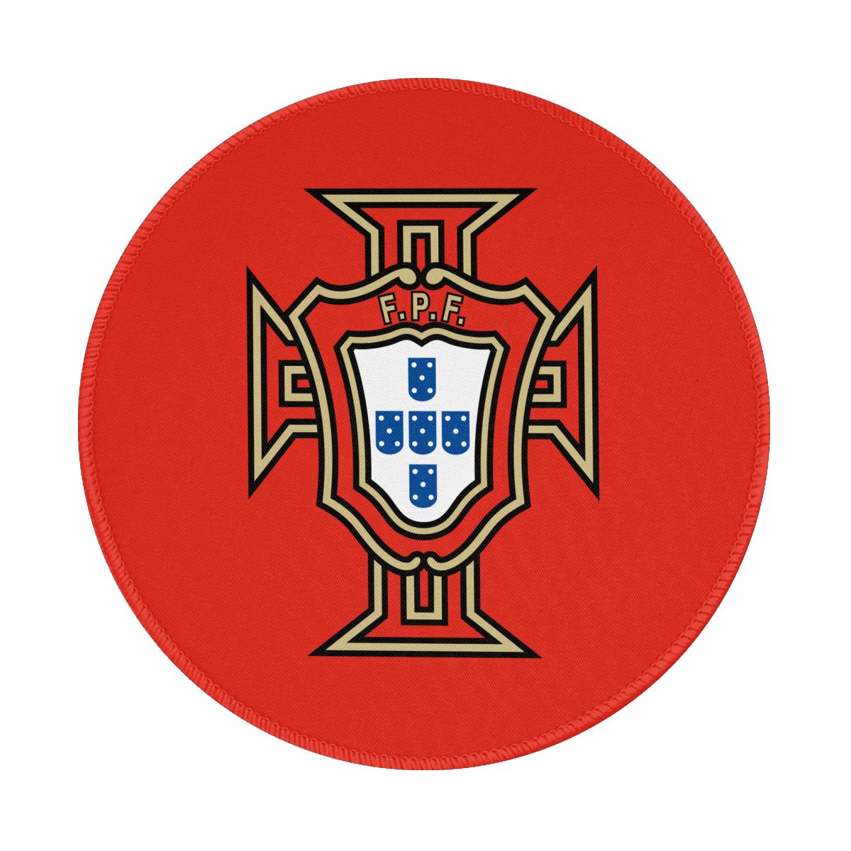 Portugal National Football Team Round Non-Slip Thick Rubber Modern Gaming Mousepad