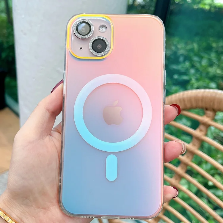 Fashion Matte Aurora Laser Gradient Phone Case For iPhone15 14 13 12 11 Pro Max 13 12 Mini X XR XS Max 7 8 Plus Shockproof Cover