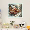 Santa Claus On A Sleigh-11CT Stamped Cross Stitch 45*45cm/17.72*17.72in