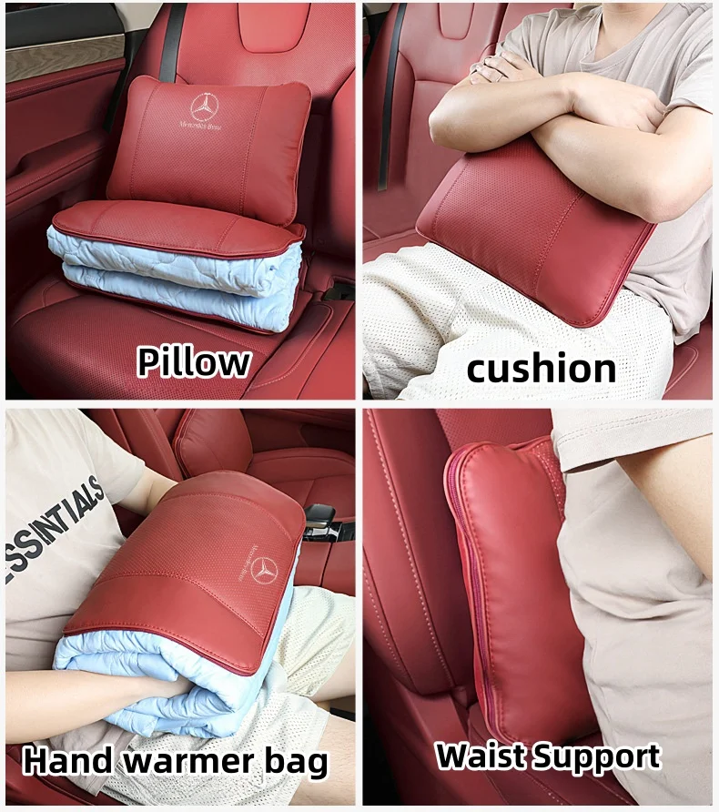 Car high-end leather pillow quilt (customized car LOGO style)