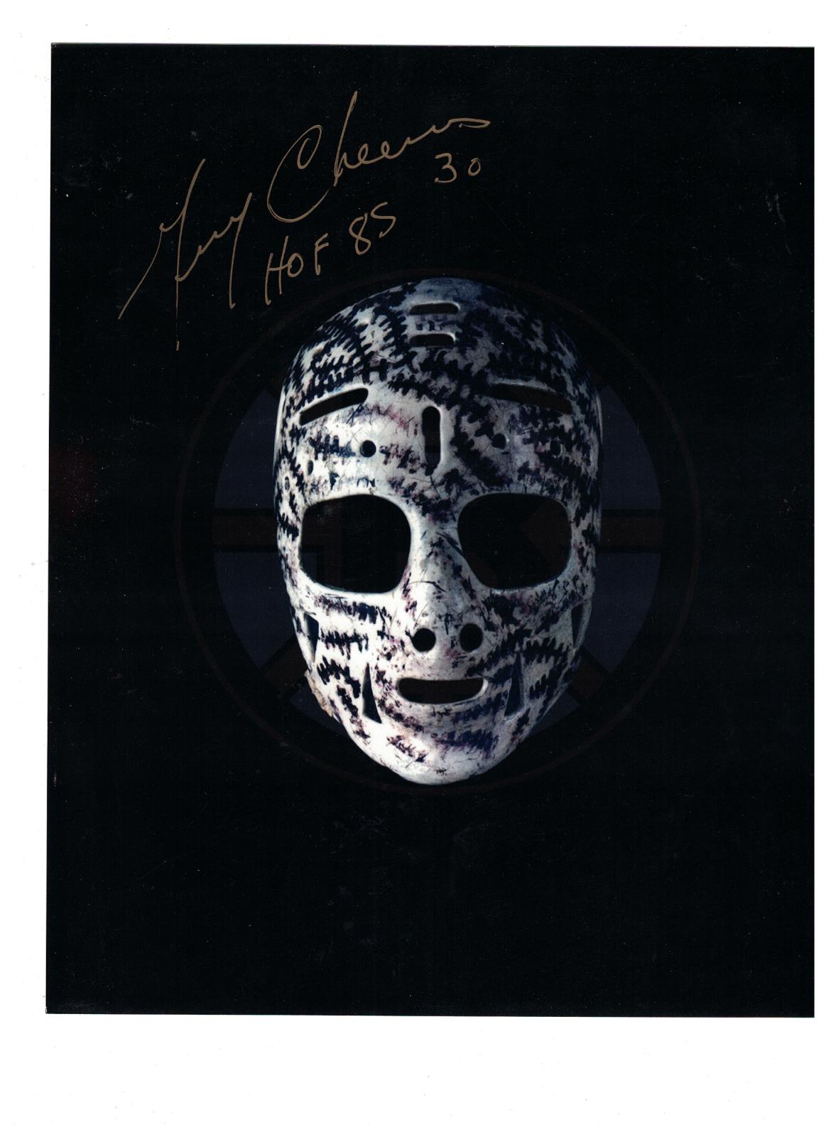 Gerry Cheevers The Mask Boston Bruins Signed 8 x 10