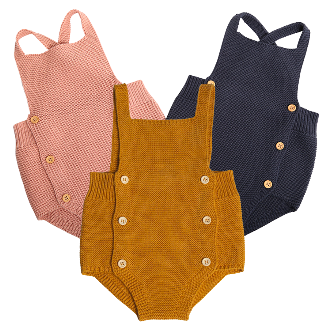 The Lush Knitted Reborn Baby Overall Romper 