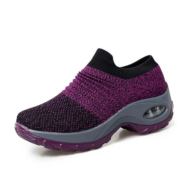 Women's running sneakers breathable shock absorption mesh light non-slip socks shoes - vzzhome