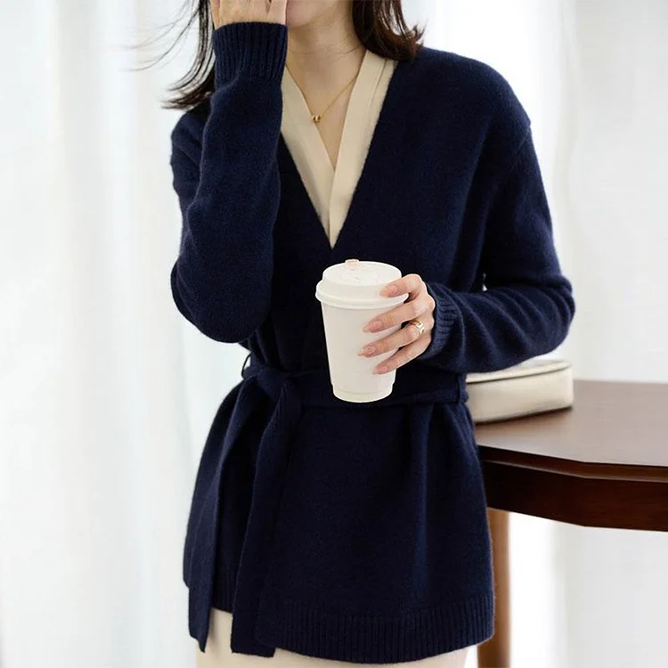 Knitted Casual Shift Long Sleeve Outerwear QueenFunky
