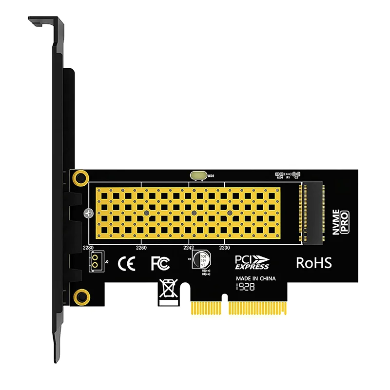 JEYI 22110 M.2 NVME NGFF Enclosure, USB 3.2 Gen2 Type-C 10Gbps SSD Case  Support M&B+M Keys 2230/42/2260/2280 With Flat Cable