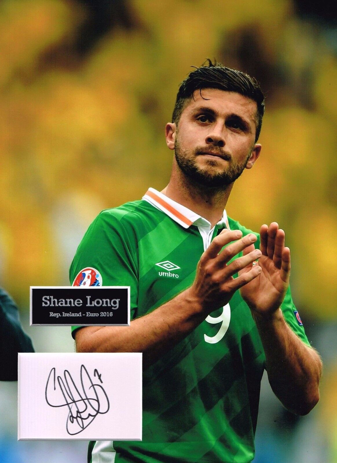 Shane LONG SIGNED Autograph 16x12 Photo Poster painting Mount AFTAL COA Republic of Ireland