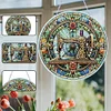 (US Local)(Upgrade Size)DIY Double Sided Effect Diamond Painting Hanging Pendant Kit (Sewing Machine)