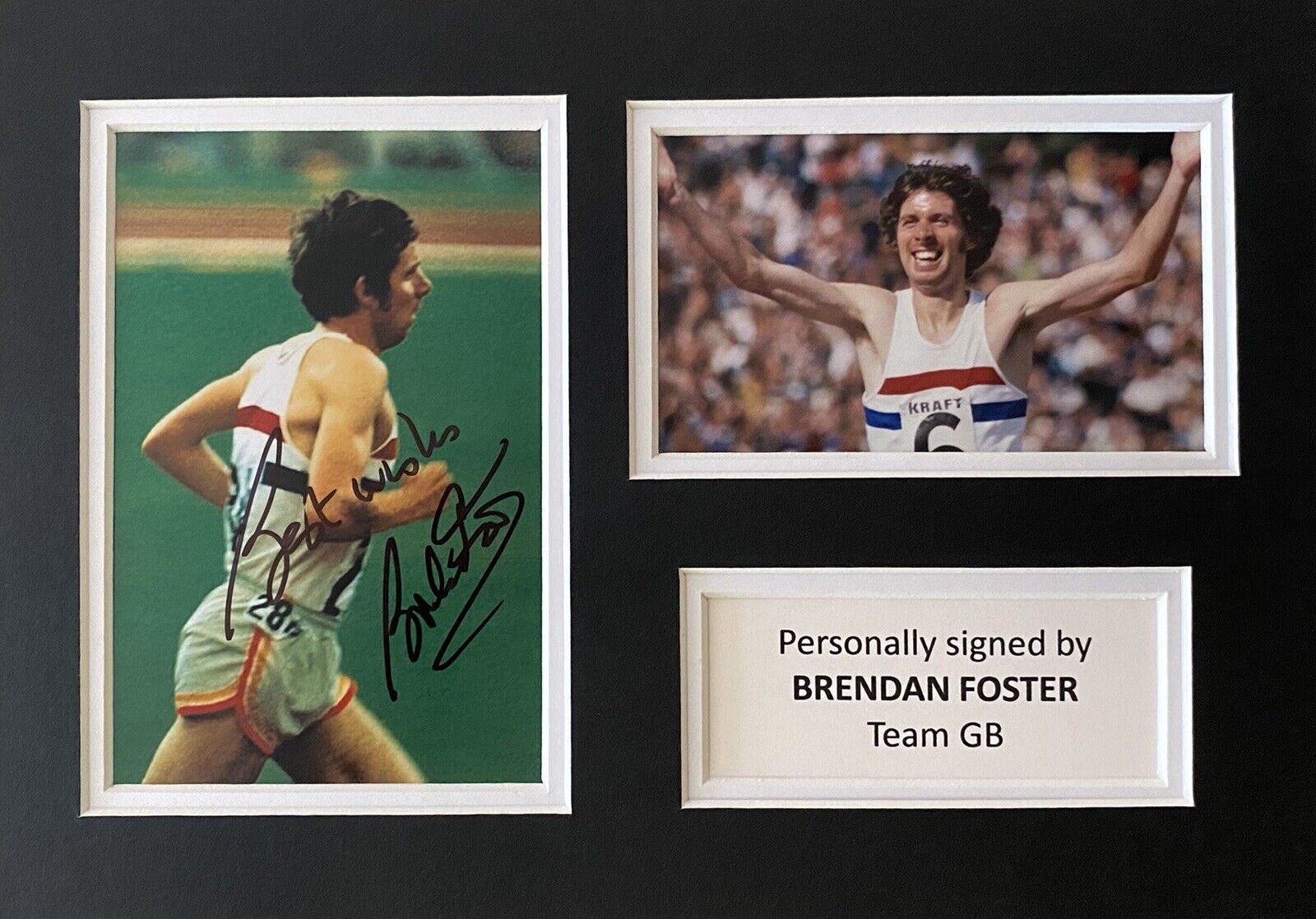 Brendan Foster Hand Signed Photo Poster painting In A4 Mount Display - Olympics - Team GB