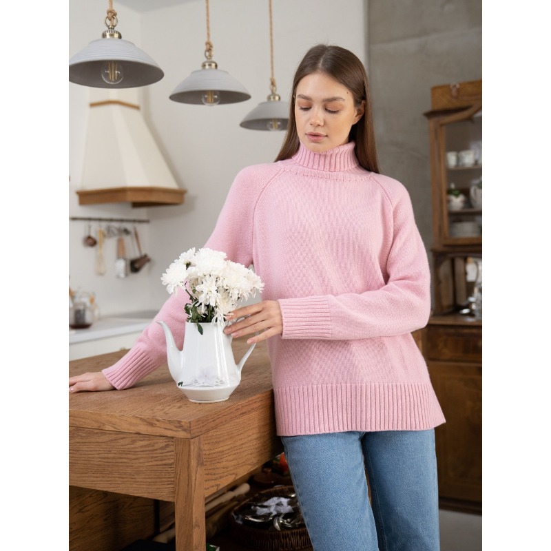 Ootddress Solid Loose Long Sleeve Turtleneck For Women Pullover High Street Slim Elegant Patchwork Sweater Top Oversized Sweater New
