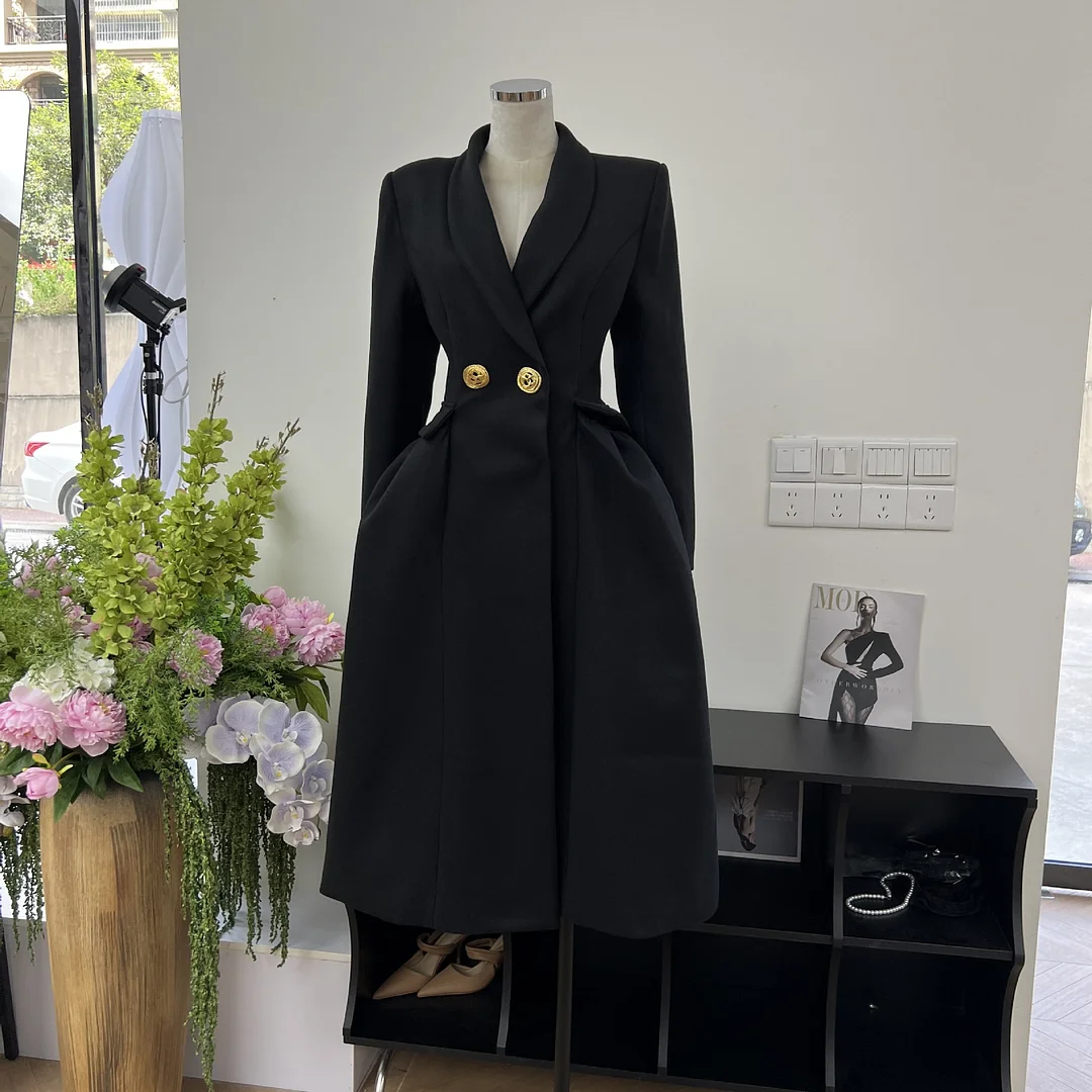 Zingj Popular High-End Vogue Collection Of Thin Coat Lady Main Air Field Retro Autumn And Winter Coat Temperament