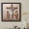 Croix en pierre J&eacute;sus sp&eacute;ciale en forme de 5d bricolage partiel diamants points kits d&rsquo;art en gemmes pour adultes d&eacute;butants d&eacute;coration int&eacute;rieure pein