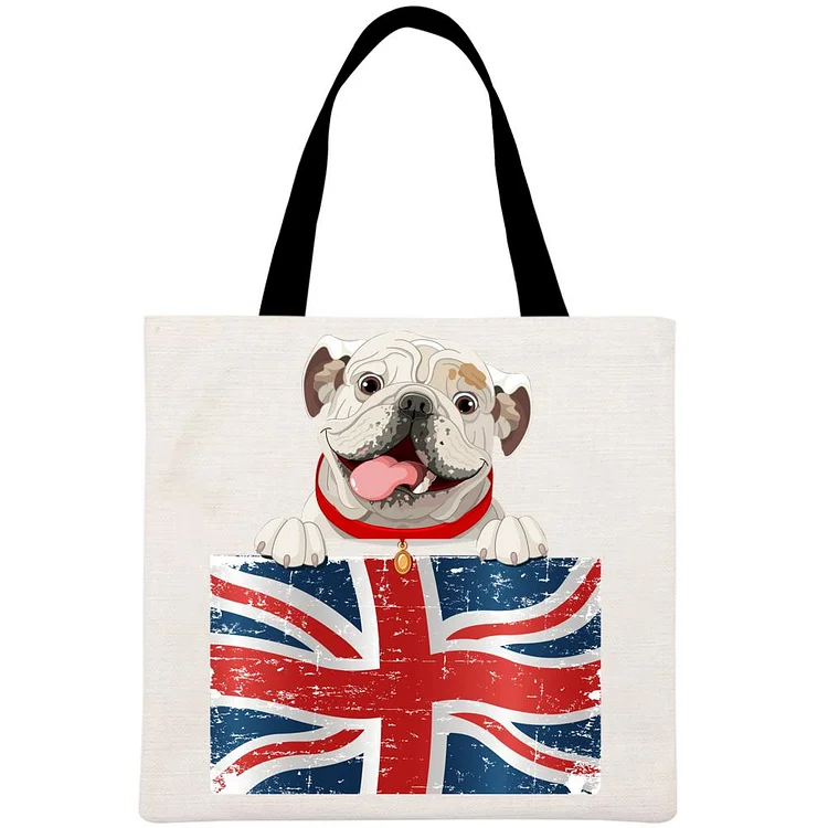 dog Printed Linen Bag