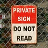 Private Sign Do Not Read - Vintage Metal Signs - 20*30cm/30*40cm - Warning