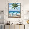 Beach - 11CT Stamped Cross Stitch - 36*46cm - Natural
