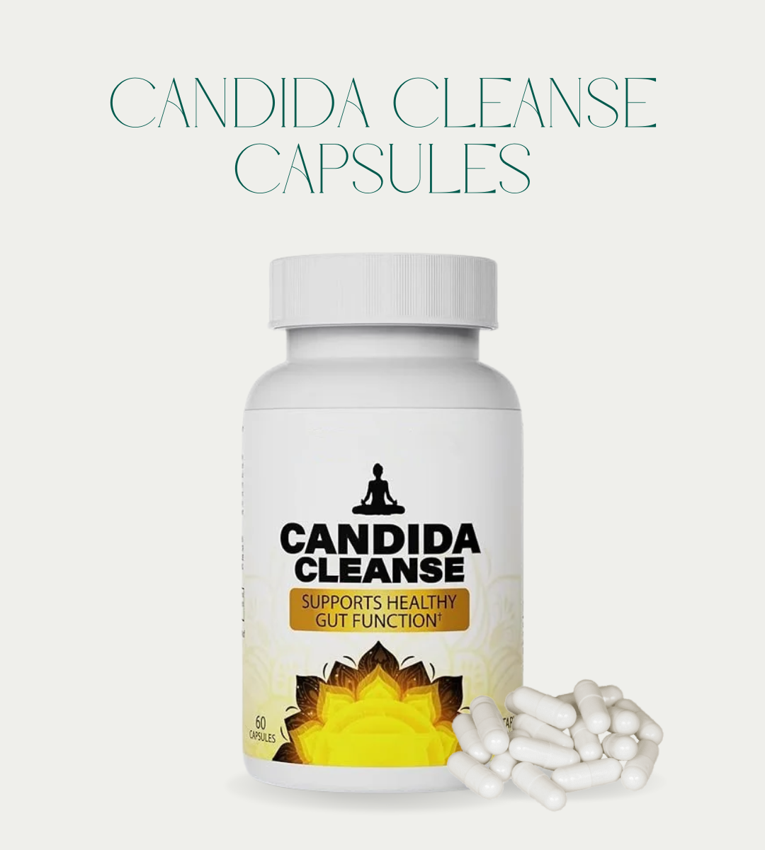 Candida Cleanse - Gut & Colon Support (60 Capsules) - for Men & Women - Natural Herbs for Intestinal Detox - Anti Yeast Overgrowth - Oregano Leaf. Wormwood. Black Walnut. Caprylic Acid-XDX