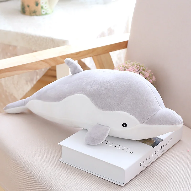 Kawaii Dolphin Plush Toy Cute Stuffed Soft Long Animal Pillow Doll
