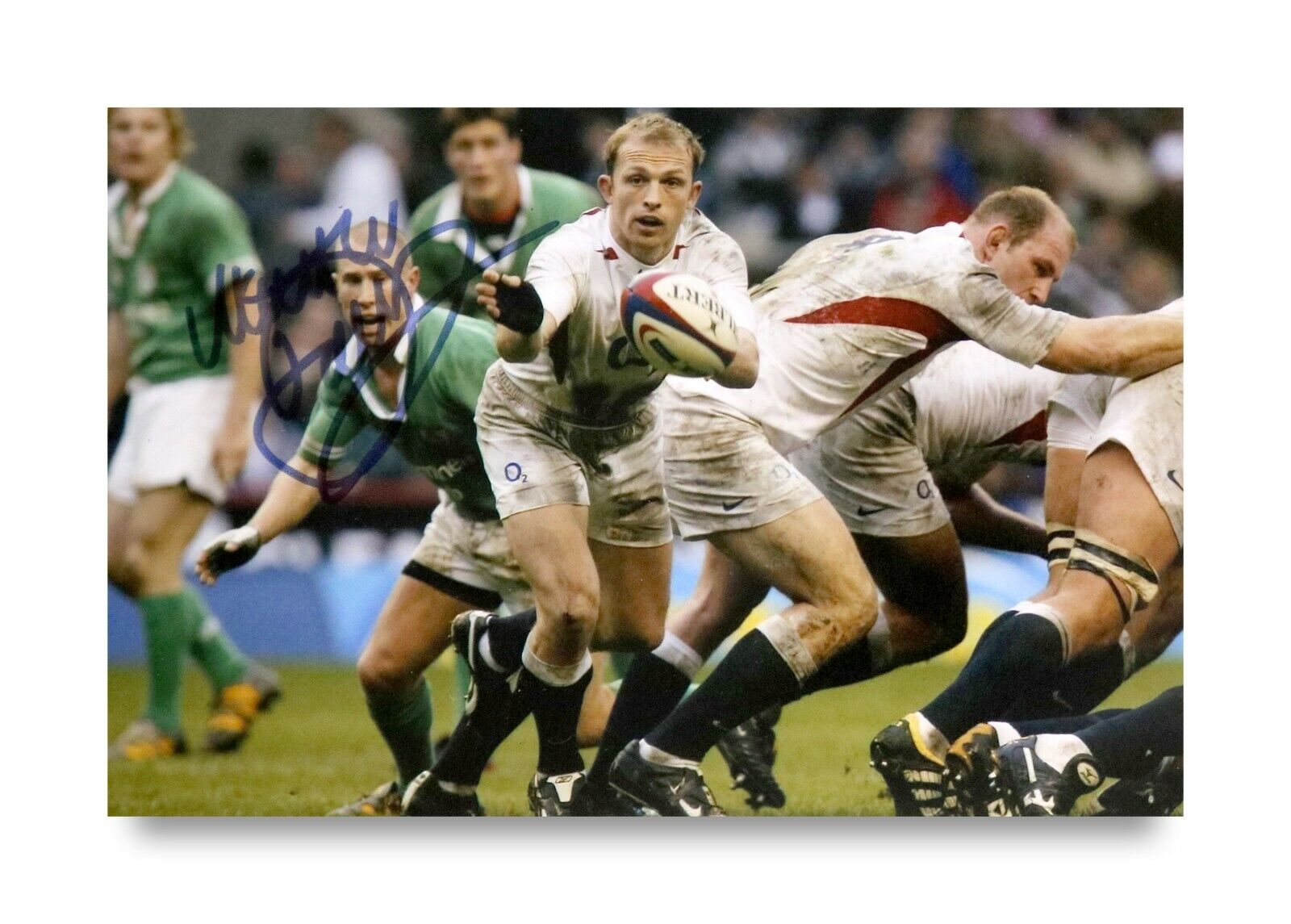 Matt Dawson Signed 6x4 Photo Poster painting England Rugby Genuine Autograph Memorabilia + COA