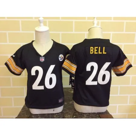 Toddler  Pittsburgh Steelers #26 Le'Veon Bell Black Stitched NFL Jersey